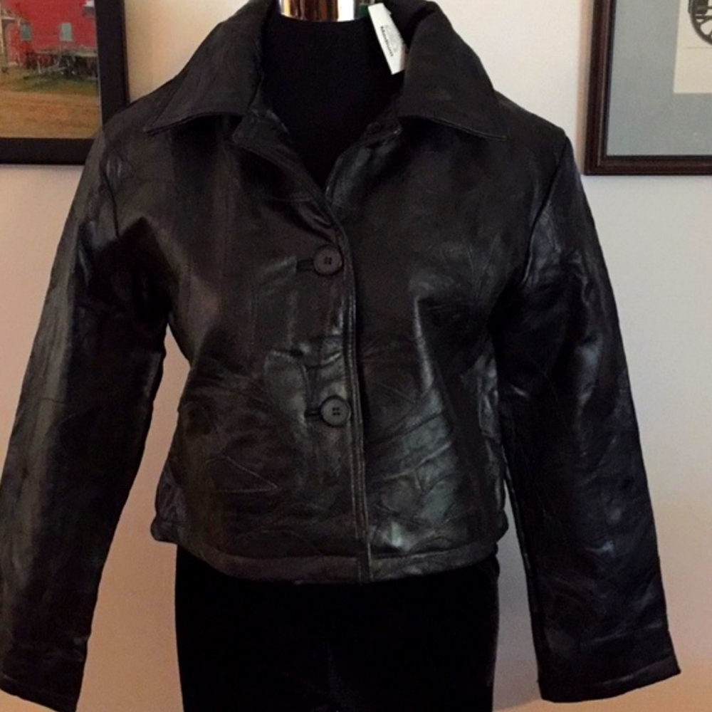 Leather Jacket Medium Cropped